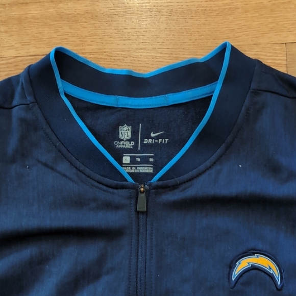 Nike Navy Blue NFL Charger's Quarter-Zip Jacket - Picture 2 of 4